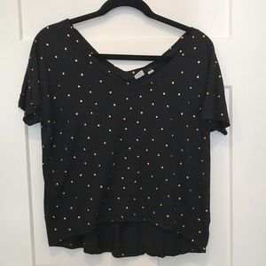 Gap Off Shoulder Gold Heart Top - Medium